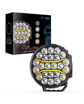 DXZ New Product Ouka Spotlight LED Automotive Work Light 9-inch Circular Truck Off road Vehicle Driving Lighting