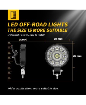 DXZ car LED work light private model 3-inch circular 21LED flood lighting auxiliary light off-road vehicle modification light