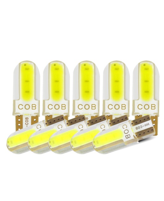 DXZ popular foreign trade W5W 168 T10 COB 3W width indicator light silicone license plate light crystal reading light