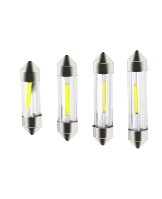 DXZ car LED bulb 31MM 36MM 39MM 41MM COB transparent tube double pointed light W5W license plate light