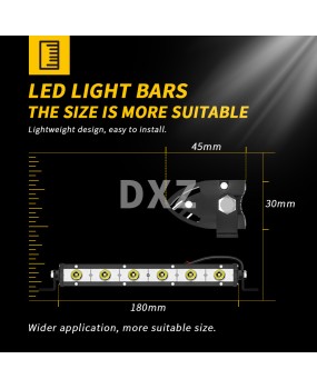 DXZ car LED work light small single row 7-inch 6LED 18W strip spotlight modified off-road vehicle auxiliary light