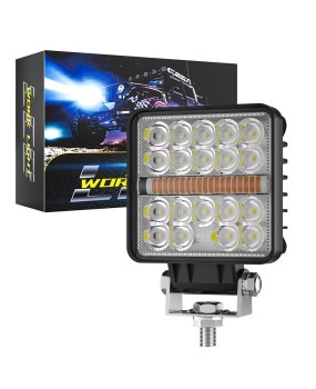 DXZ new car LED work light 4-inch 37MM white yellow dual band DRL daytime running light off-road driving spotlight