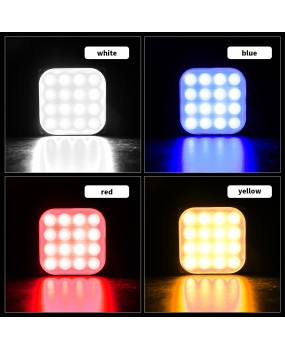 DXZ cross-border square ultra-thin 16LED side warning light flashing light strobe light yellow signal light truck tail light