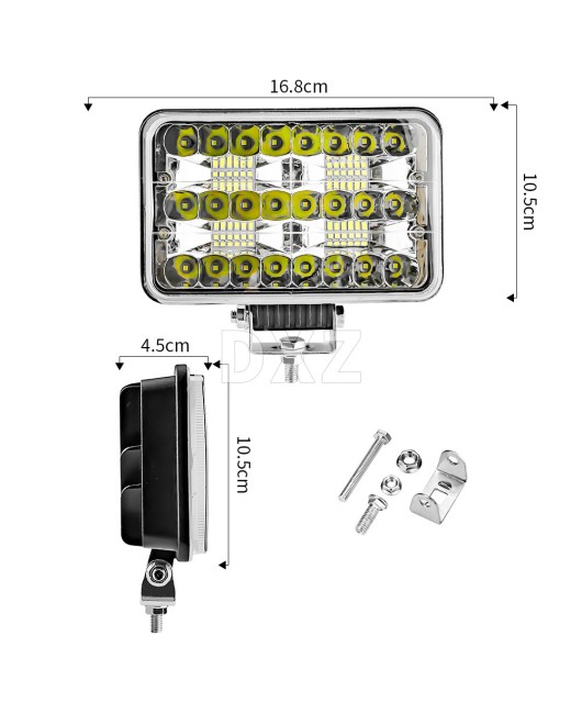 DXZ car work light 9-30V LED large field of view 7-inch 48 light auxiliary light truck headlight spotlight