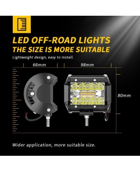 DXZ cross-border exclusive 4-inch car LED work light with 6 modes of white and yellow, off-road driving light set, small spotlight