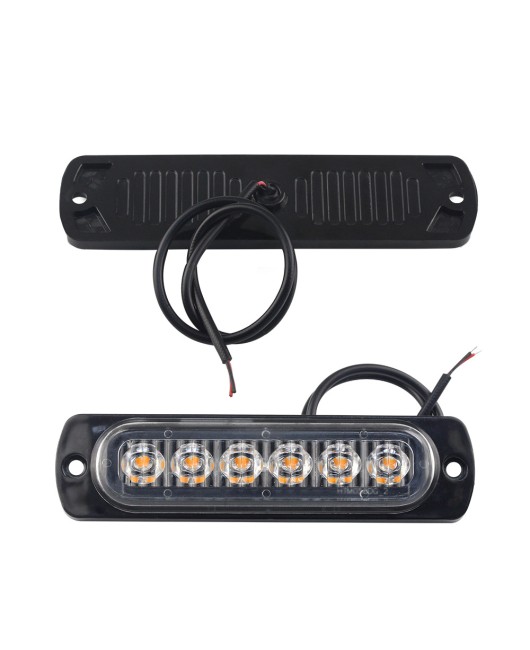 DXZ car truck truck high brightness side light long on 6LED signal warning light decorative light ultra-thin 12V-24V