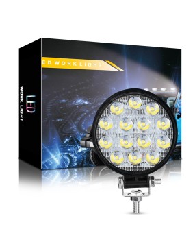 DXZ car LED work light 4-inch round 14 light 42W auxiliary light modification headlight engineering spotlight headlight