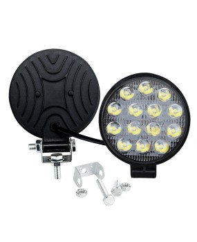 DXZ car LED work light 4-inch round 14 light 42W auxiliary light modification headlight engineering spotlight headlight