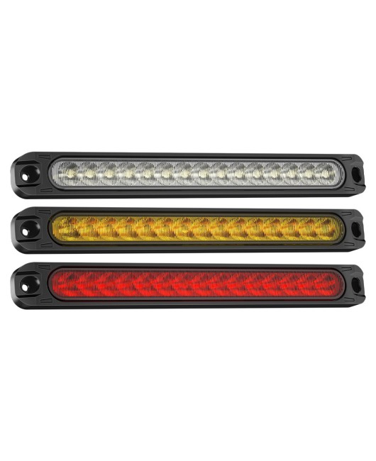 DXZ car taillight 15LED strip edge light 12V24V truck boat edge light flashing warning signal light