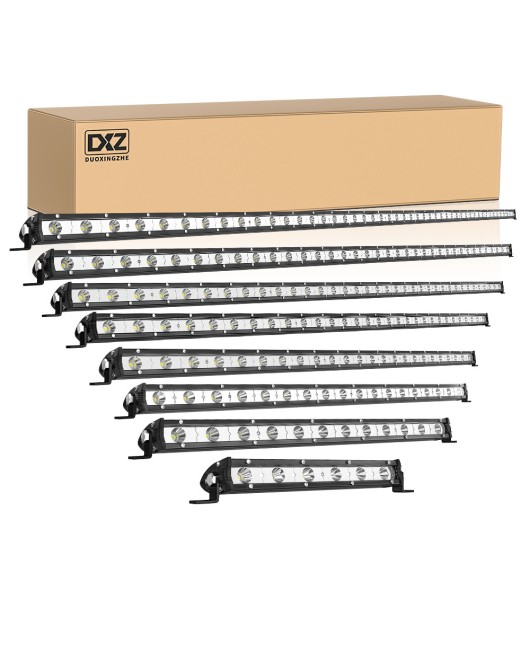 DXZ ultra-thin single row LED strip light 18W36W54W72W automotive work light auxiliary light grille light bar light