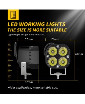 DXZ car LED spotlight 3-inch 4LED 40W driving light off-road vehicle modification work light