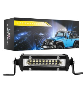 DXZ car LED spotlight modification grille light 9W small single row LED strip light floodlight motorcycle lighting