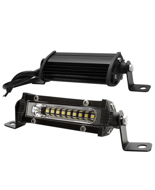 DXZ car LED spotlight modification grille light 9W small single row LED strip light floodlight motorcycle lighting