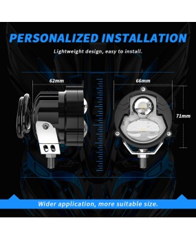 DXZ motorcycle high-power spotlight LED dual color external spotlight far and near off-road vehicle modified motorcycle headlight