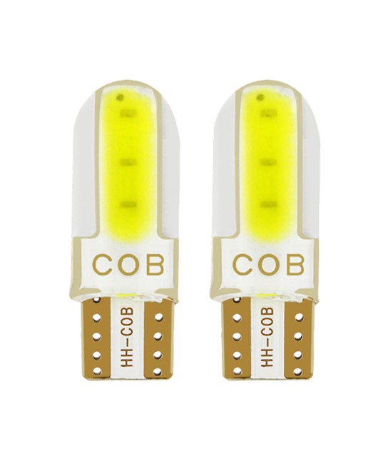 DXZ popular foreign trade W5W 168 T10 COB 3W width indicator light silicone license plate light crystal reading light