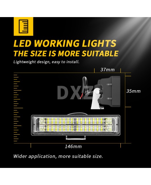 DXZ car LED work light 6-inch straight 28 LED daytime driving fog light maintenance light agricultural machinery light