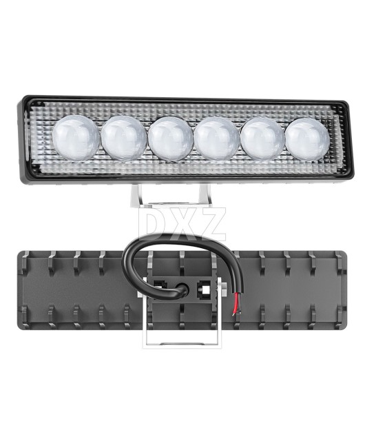 DXZ car LED work light 3D convex lens 6LED 18W straight daytime running light off-road vehicle modification light fog light