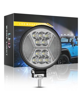 DXZ car LED work light circular 4-inch 39 light off-road spotlight motorcycle DRL with aperture angel eye burst flash