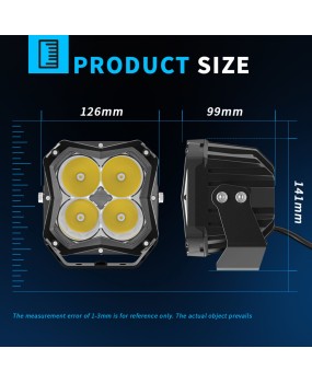 DXZ new product launched 5 'off-road vehicle spotlight LED 50W with aperture spotlight+DRL work light headlight