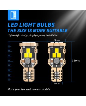 DXZ cross-border exclusive car LED taillight decoding T15 3030 9LED high brightness reverse light driving light W16W