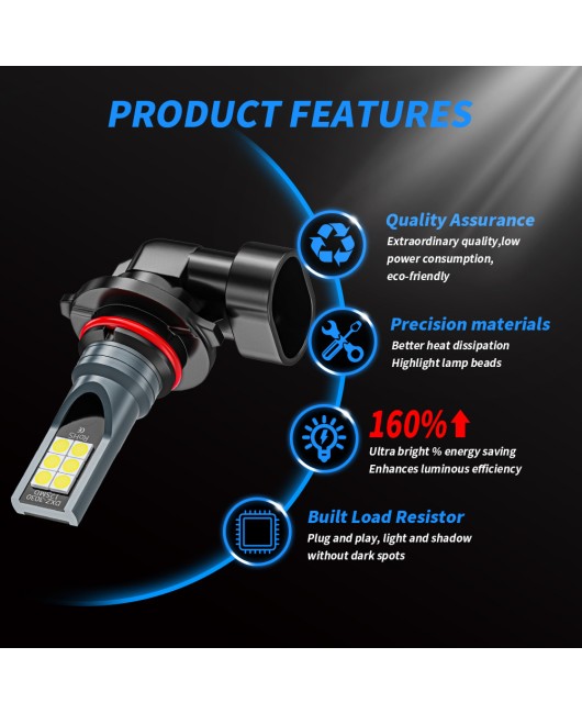 DXZ manufacturer direct sales car LED headlights H7 3030 12smd LED fog lights car bulb headlights