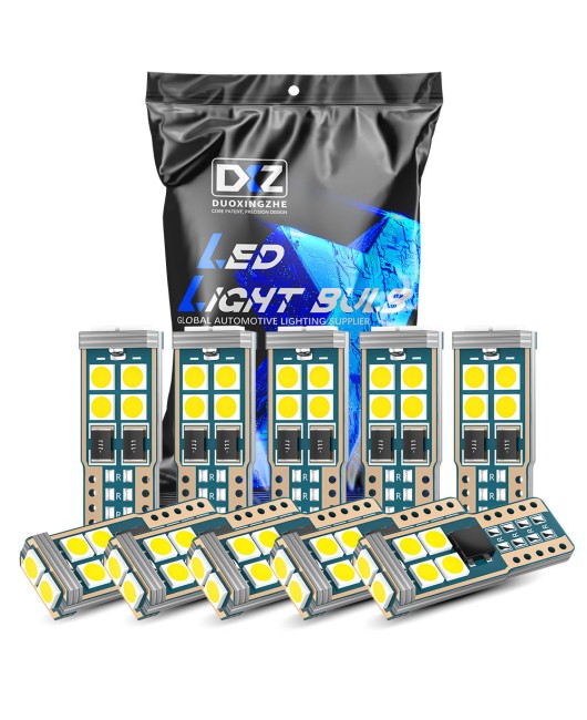 DXZ car LED interior light T10 width indicator light 3030 10SMD width indicator light canbus w5w license plate light