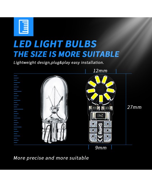 DXZ cross-border exclusive T10 W5W width indicator light 3014 18SMD roof reading light car clearance light