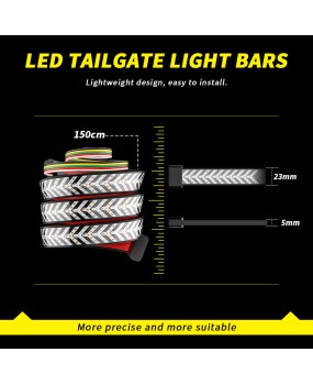 DXZ pickup truck LED light strip 1.2m 1.5m fishbone 48/60 inch tail lights brake lights car LED light strip