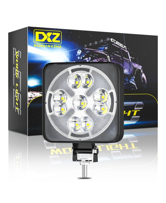 DXZ car LED work light 3-inch square 63W constant light+flashing multi-mode work light maintenance auxiliary light