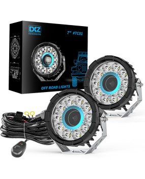 DXZ New 7 'Off road Spotlight LED High Power High Brightness 60W Laser Spotlight Work Light Headlight 7C01