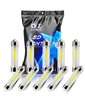 DXZ car LED bulb 31MM 36MM 39MM 41MM COB transparent tube double pointed light W5W license plate light