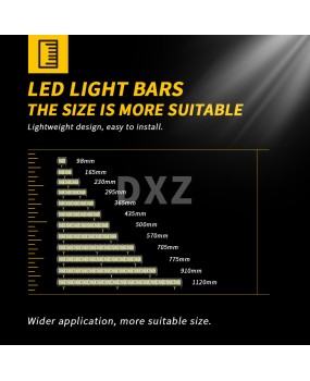 DXZ car LED strip light three mesh spotlight+floodlight 20LED 120W off-road vehicle roof auxiliary spotlight