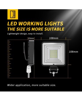 DXZ car LED work light 4-inch square 56LED floodlight modified off-road headlight probe light