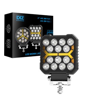 DXZ Black Knight 4-inch square DRL with daytime running work light modified LED off-road light engineering auxiliary light