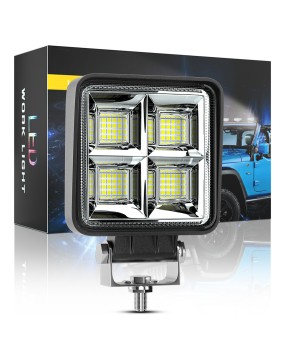 DXZ car LED work light 4-inch square 64LED floodlight auxiliary light modification lighting agricultural machinery engineering forklift