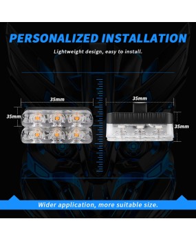 DXZ car internet celebrity blue flashing warning light wireless remote control clip road light one to four 3 LED grille light