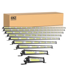 DXZ ultra-thin COB small single row LED strip light work light suitable for off-road vehicles, trucks, engineering vehicles, grille lights