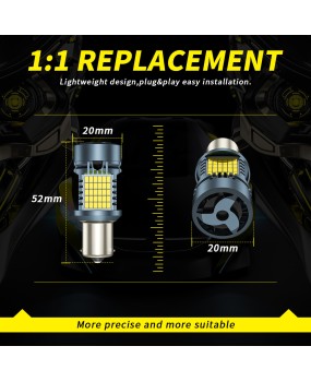 DXZ car LED turn signal Canbus decoding anti flicker 1156 2016 120smd reversing driving light bulb