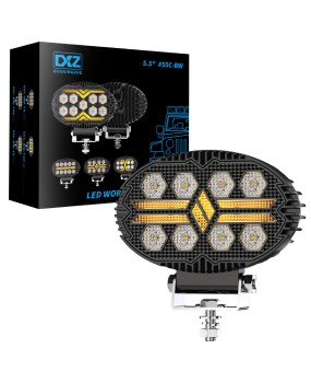 DXZ Black Knight 5.5-inch oval 8LED work light modified car LED floodlight paving belt daytime running light