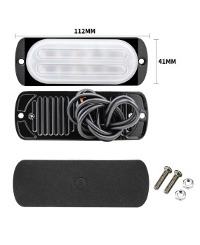 DXZ car ultra-thin side light signal light warning light 12-24V light guide model 12LED pickup truck flashing light