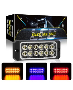 DXZ car LED side lights waterproof 12LED 36 multi-mode strobe flashing lights pickup decorative lights card lights