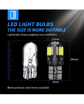 New Canbus decoding T10 5630/5730 8SMD width indicator light license plate light car LED bulb