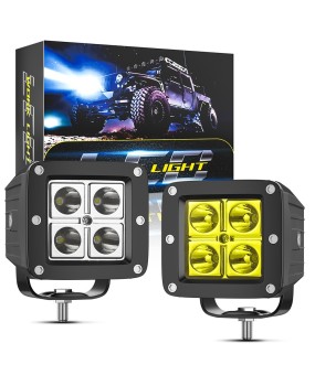 DXZ car LED work light 4LED small square light Wrangler off-road vehicle A-pillar spotlight motorcycle light