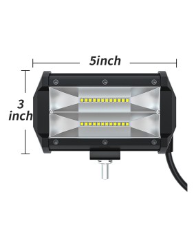 Star Catcher DXZ Automotive LED Work Light 5-inch 24 light 72W Triple Mesh Double Row LED Strip Light Spotlight