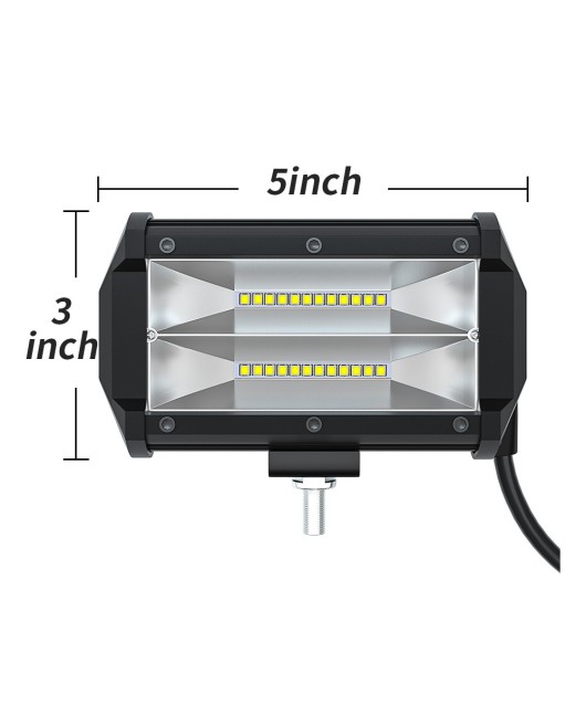 Star Catcher DXZ Automotive LED Work Light 5-inch 24 light 72W Triple Mesh Double Row LED Strip Light Spotlight