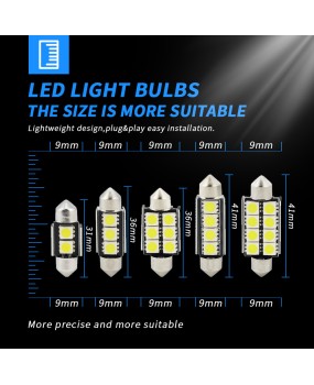 CANBUS decoding 5050 31MM 36MM 39MM 41MM car LED dual pointed light reading light license plate light