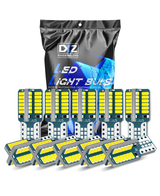 DXZ cross-border supply of automotive LED lights t10 width indicator lights 3014 48SMD lights license plate lights decoding