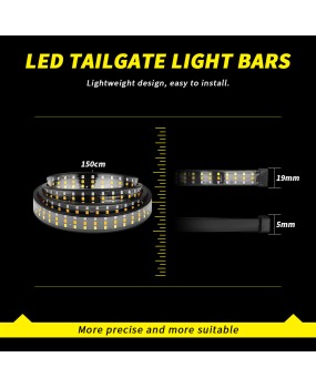 DXZ pickup truck LED light strip 120/150CM three row 48/60 inch tail lights, brake lights, reverse turn signal strip