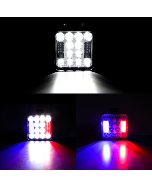 DXZ car LED work light 4-inch 78W red and blue warning flashing off-road roof spotlight maintenance light driving light