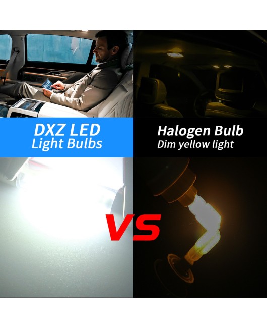 DXZ car LED bulb 31MM 36MM 39MM 41MM COB transparent tube double pointed light W5W license plate light